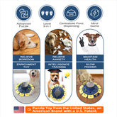 KADTC U.S. Brand & Design All in ONE -3 Levels of Challenge - Large Size Advanced Dog Puzzle Toy Paw-Activated Puzzles Feeder for Smart Small/Medium/Large Dogs Hard/Difficult Mental Stimulation Games